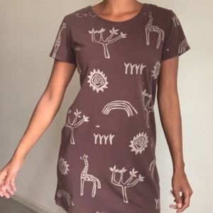 Dress with safari 🦒sun☀️ rainbow🌈 design